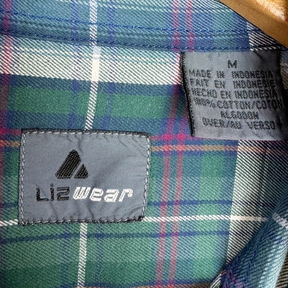 LizWear Vintage 90's Plaid Button Down Blouse - Picture 4 of 8